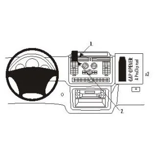 Brodit Proclip Monteringsbeslag - Mercedes Benz V-Class 04-14, Viano 04-14 og Vito 04-14 (Kun til modeller med rum i toppen af instrumentbordet)