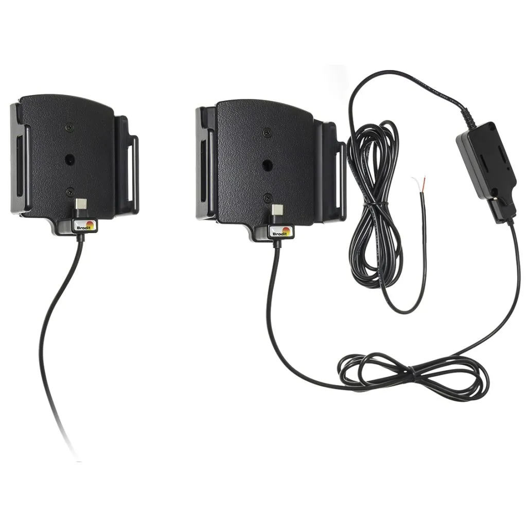 Brodit Justerbar Holder Faststrøm USB Type-C (D:9-13 / B:75-89mm) - 527844