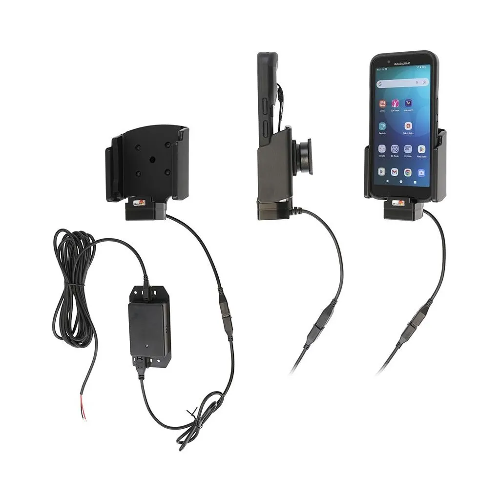 Brodit faststrømsholder m. Pogo til Datalogic Memor 17/Memor 12 m. original Rubber boot - 713430