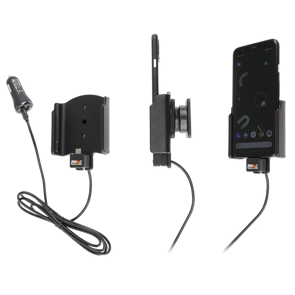 Brodit Aktiv Mobilholder m. cigar adapter til Google Pixel 4