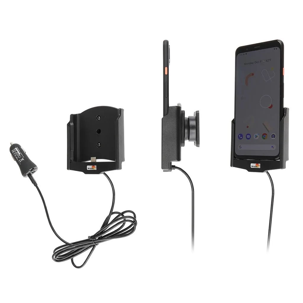 Brodit Aktiv Mobilholder m. cigar adapter til Google Pixel 4 XL