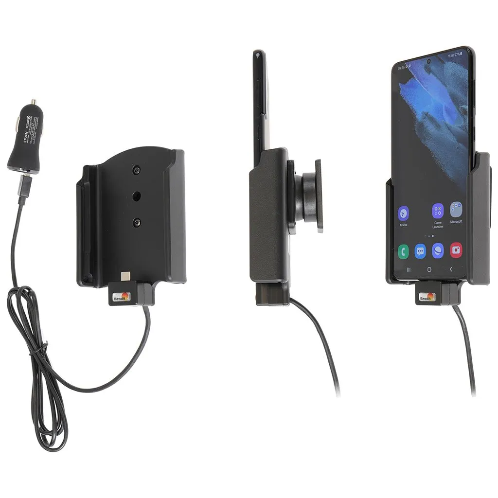 Brodit Aktiv Mobilholder m. cigar adapter til Samsung Galaxy S21+ G996 -721245