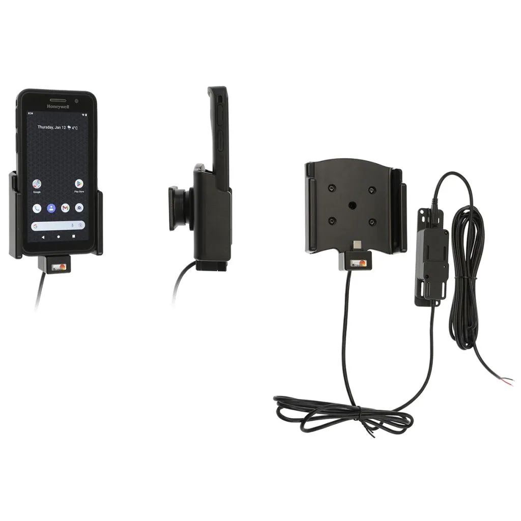 Brodit Aktiv Holder med faststrøm og kugleled til Honeywell CT37 og Honeywell CT30XP - 727335