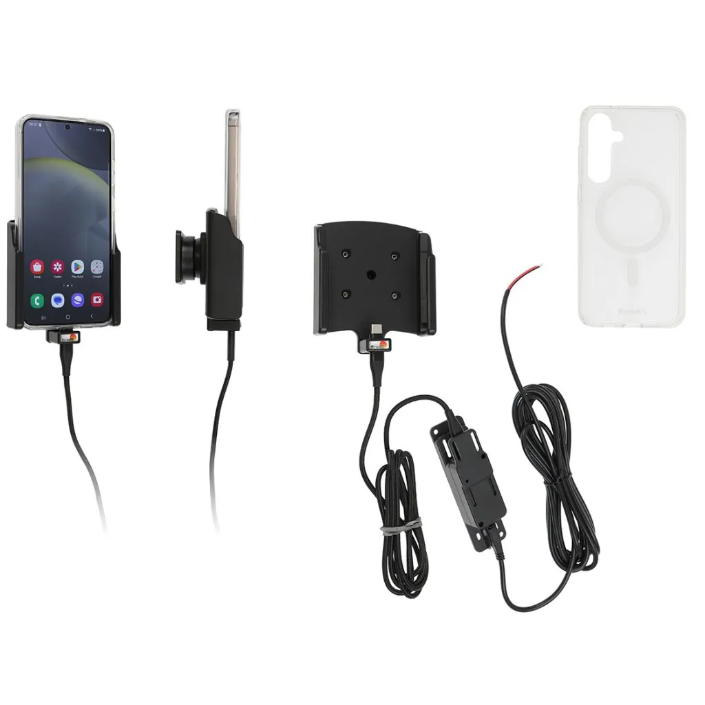 Brodit Faststrøms Aktiv Holder til Samsung Galaxy S24+ Inkl. Brodit Magnetisk Hybrid Cover - 727405