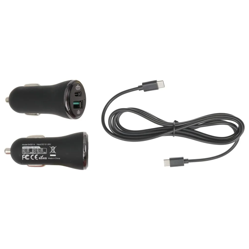 Brodit Ladersæt - Cigaradapter  + USB-C Kabel - 945031