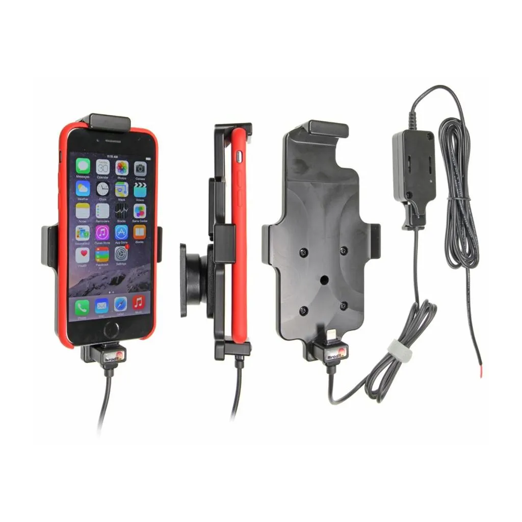 Brodit Faststrøms Aktiv mobilholder til Apple iPhone 13 mini/12 mini/6/6S/7/8/SE 2020  m. el. u. Beskyttelsescover - 527662