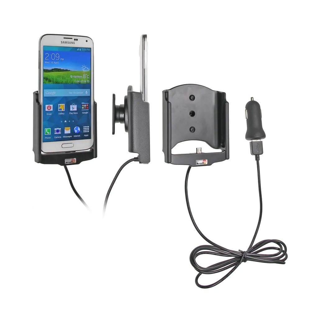 Brodit Aktiv Mobilholder med cigar adapter til Samsung Galaxy S5 G900 - 521623