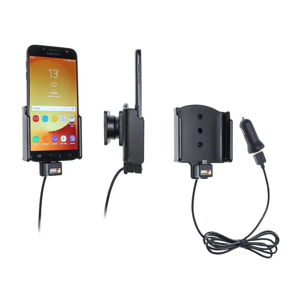 Brodit Aktiv Mobilholder med cigar adapter til Samsung Galaxy J7 (2017) SM-J730F - 721004
