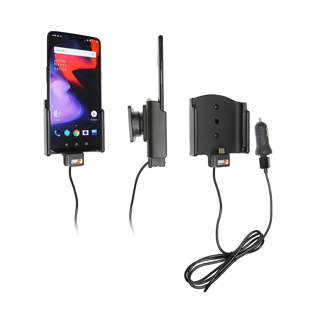 Brodit Aktiv Mobilholder med cigar adapter til OnePlus 6/6T - 721059