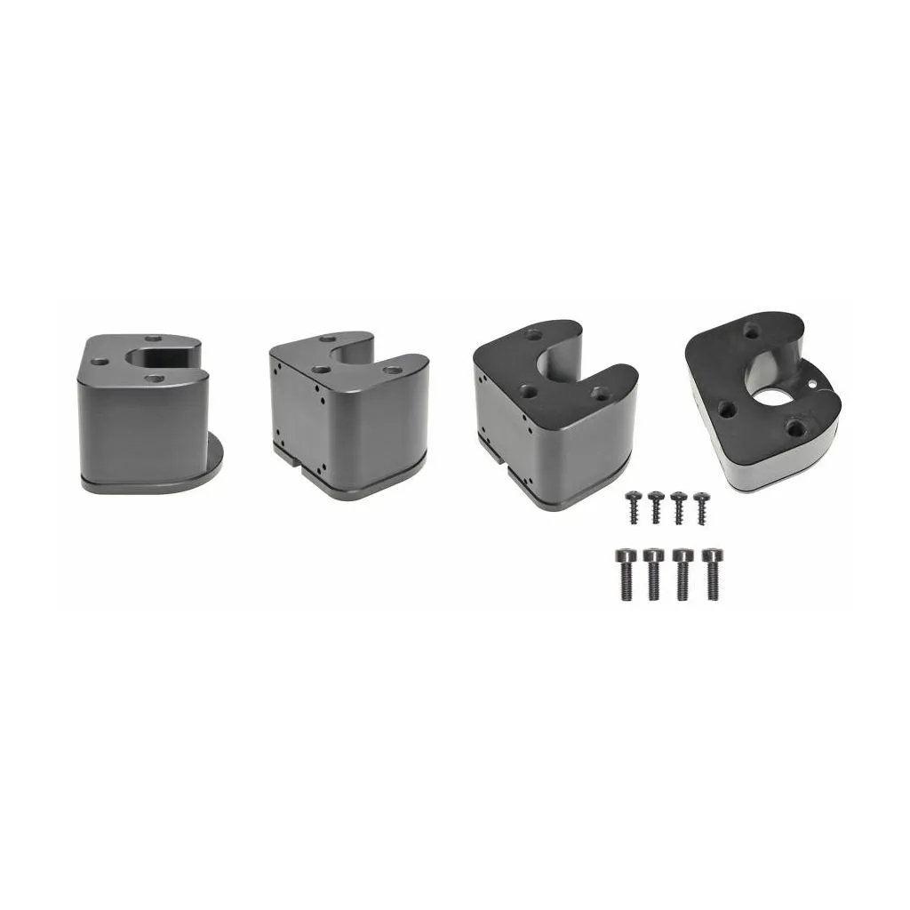 Brodit Piedestal Mount f/Kabelgennemføring - Løse dele - 90° Vinklet Top del - Sort - 215596