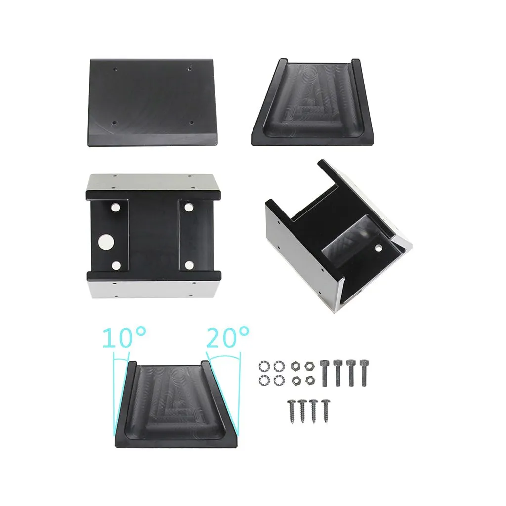 Brodit Piedestal Mount Justerbar - Løse dele - 10° og 20° Vinklet Topdel - Sort - 215524