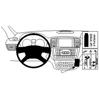 Brodit Proclip Monteringsbeslag - Mercedes Benz GL-Class 13-19, GLE-Class 16-19 og M-Class/ML 12-15